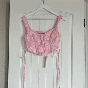 NEW! Lover + Friends pink corset